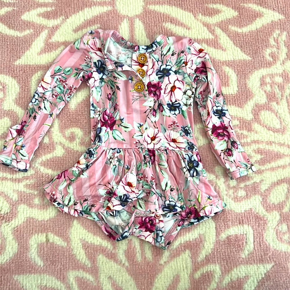 Posh Peanut long sleeve skirted bodysuit